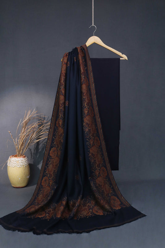 3Piece -Karandi with Pashmina Shawl KPP298