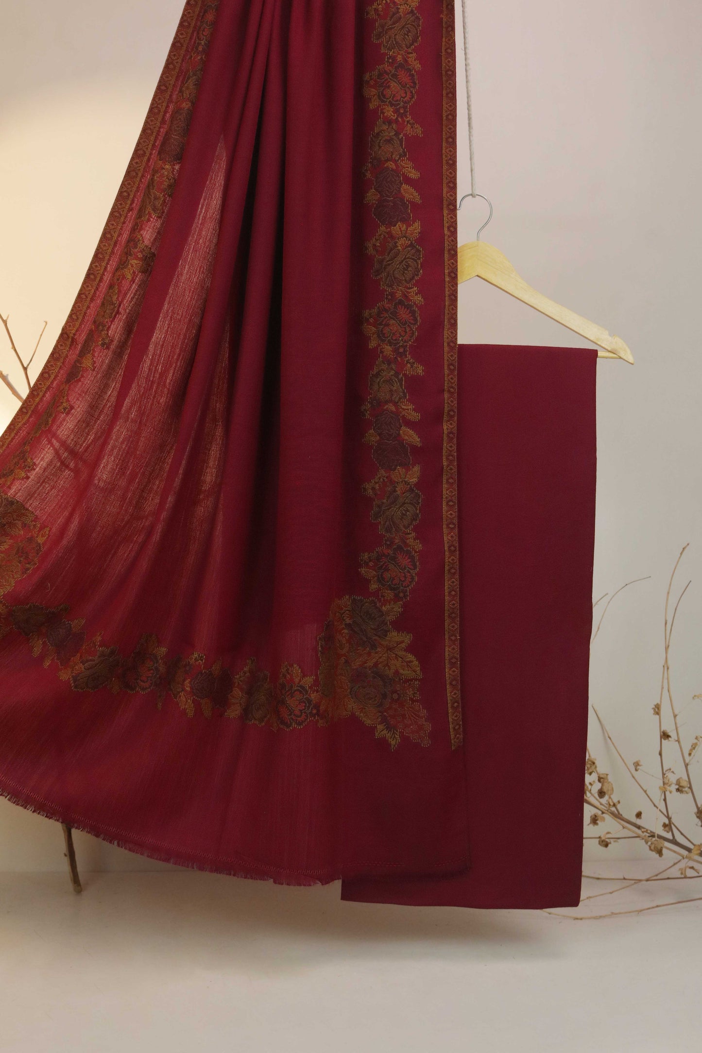 3Piece - Karandi with Pashmina Shawl KPP202