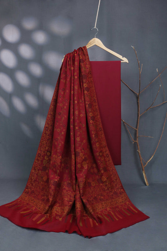 3Piece -Karandi with Pashmina Shawl KPP343