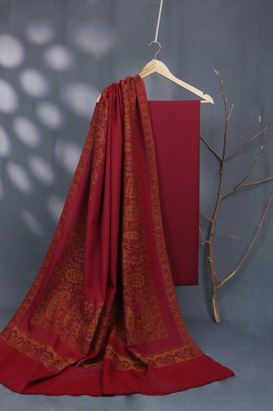 3Piece -Karandi with Pashmina Shawl KPP344