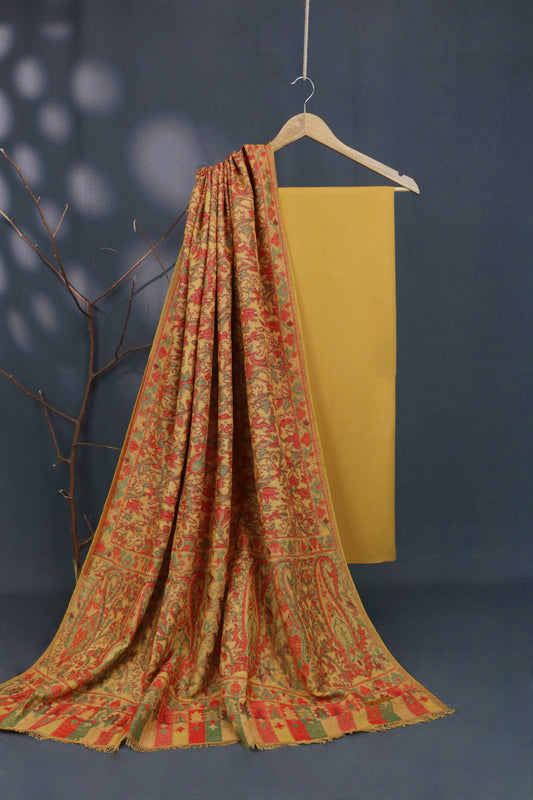 3Piece -Karandi with Pashmina Shawl KPP347