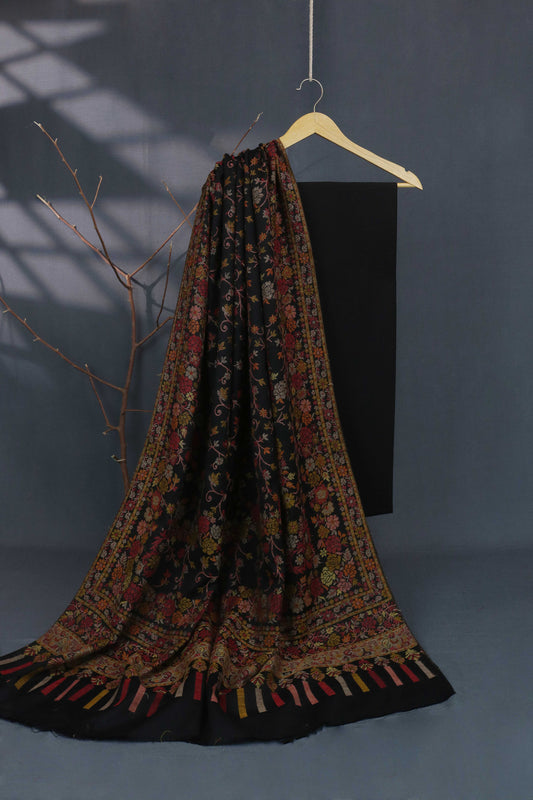 3Piece -Karandi with Pashmina Shawl KPP360