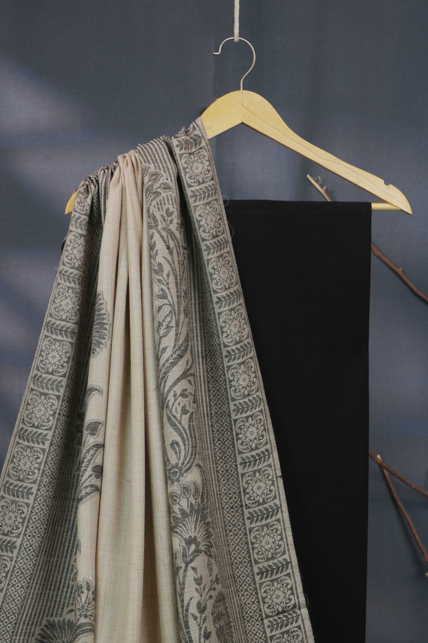 3Piece -Karandi with Pashmina Shawl KPP363