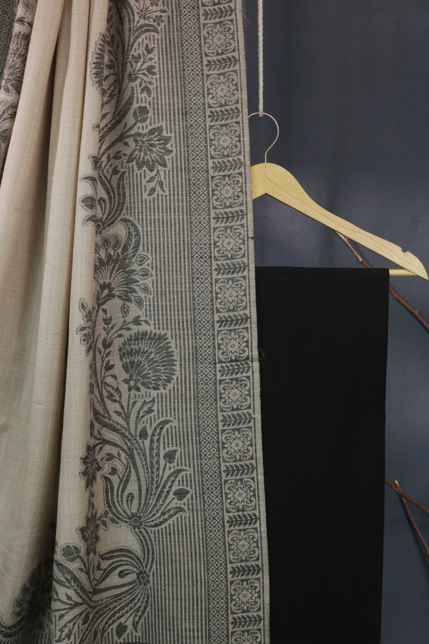 3Piece -Karandi with Pashmina Shawl KPP363