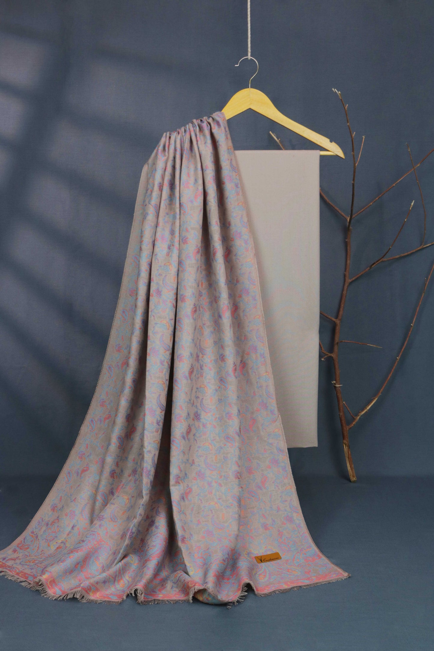 3Piece -Karandi with Pashmina Shawl KPP366