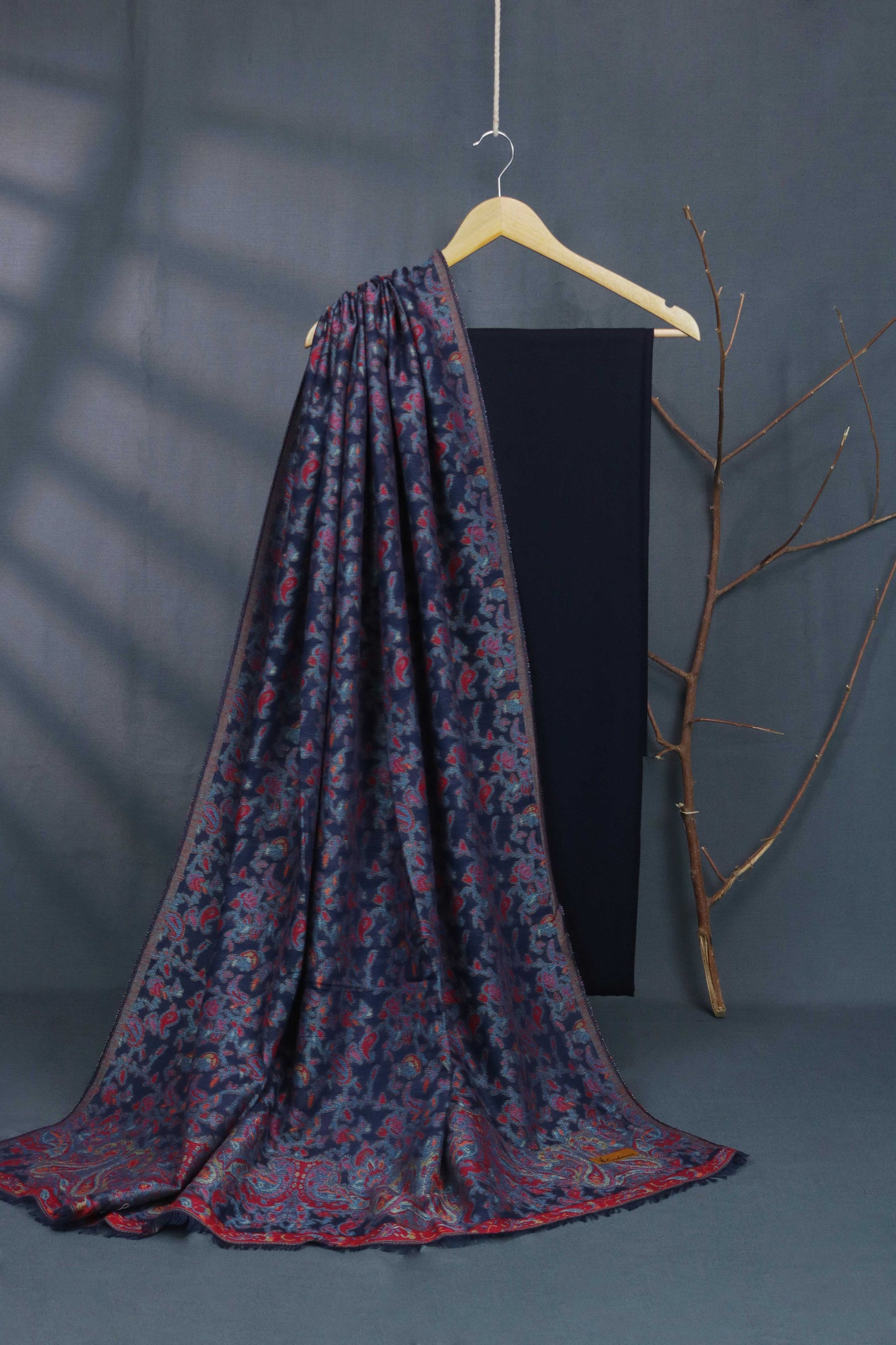 3Piece -Karandi with Pashmina Shawl KPP373