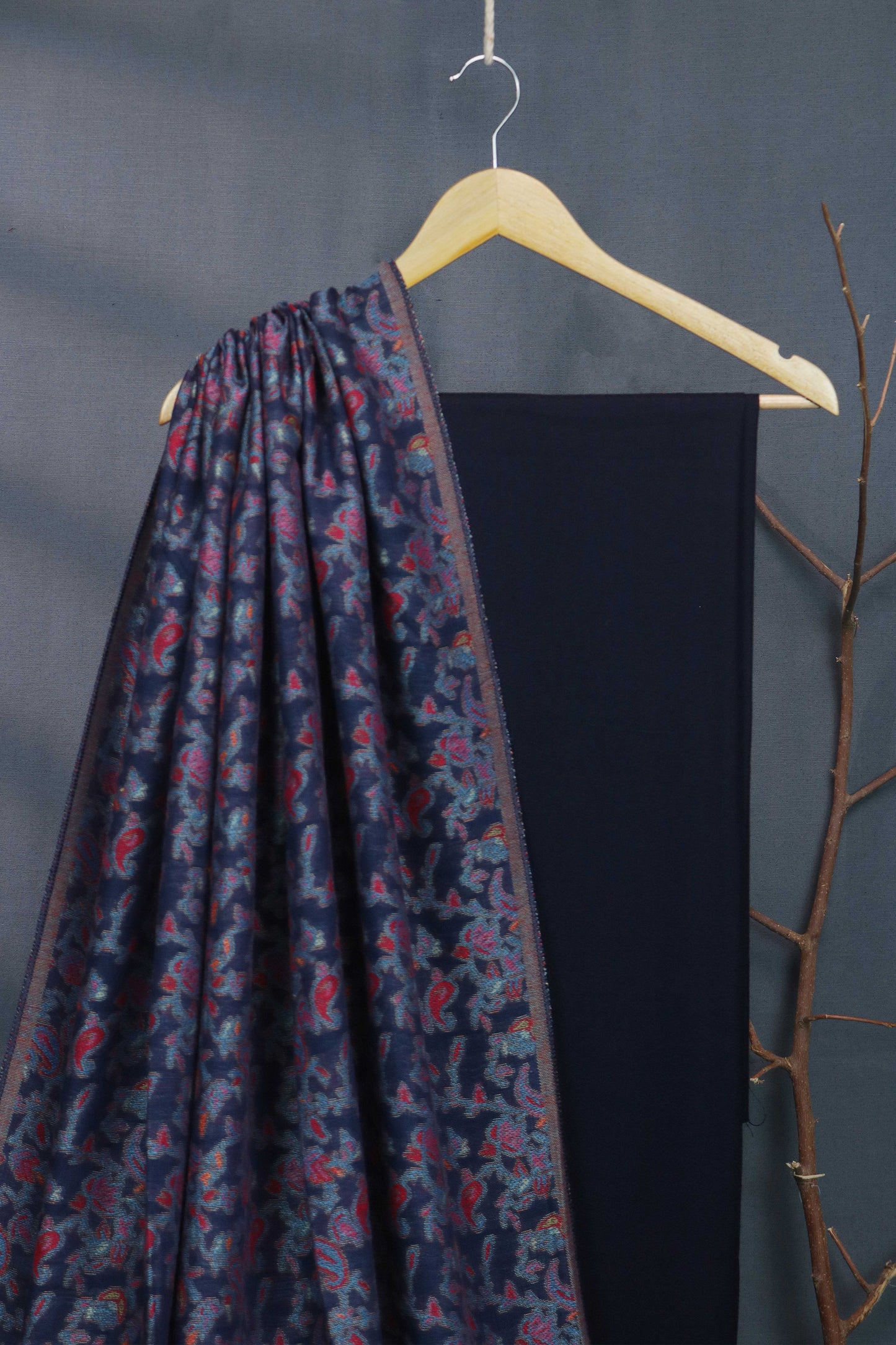 3Piece -Karandi with Pashmina Shawl KPP373