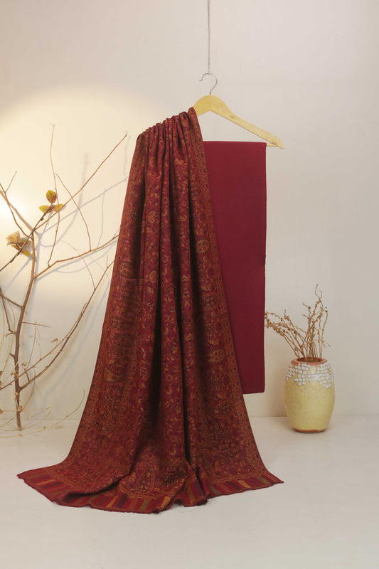 3Piece - Karandi with Pashmina Shawl KPP213