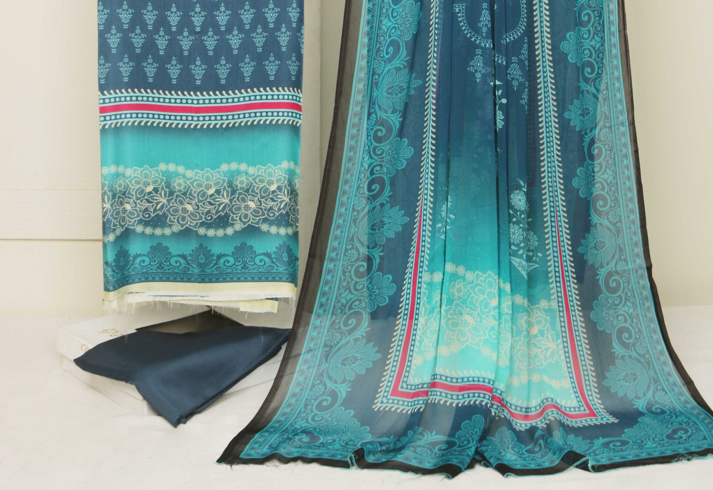 3Piece -Viscous Printed Suit VC05