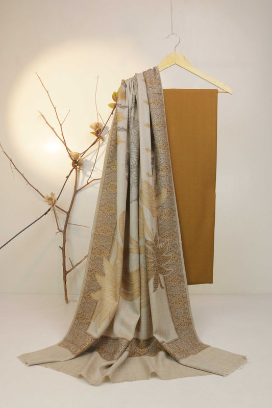 3Piece - Karandi with Pashmina Shawl KPP219