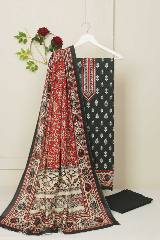 3Piece – Superior Printed Khaddar Suit  BSK2402