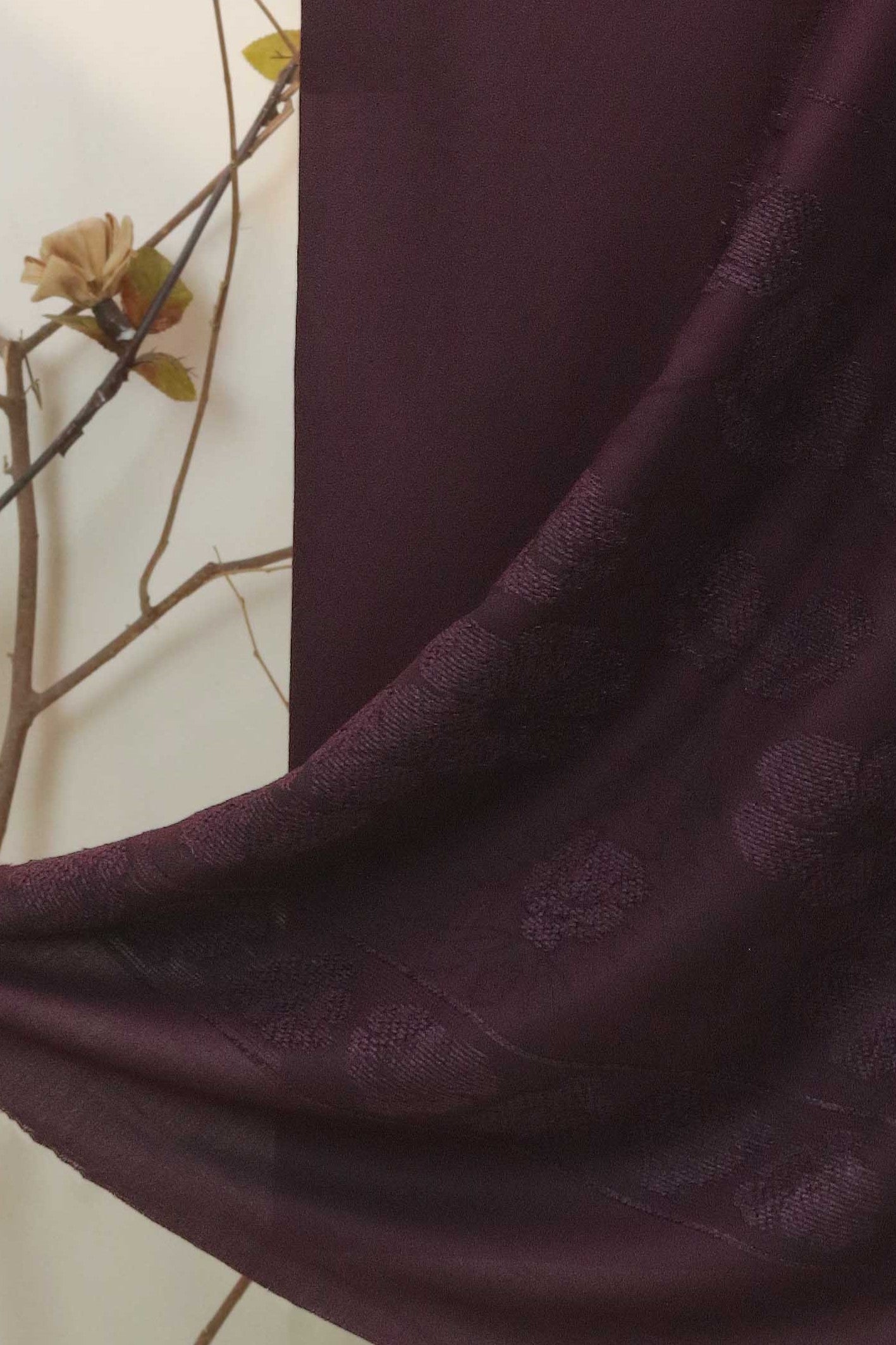 3Piece - Karandi with Wool Shawl SRK Plum