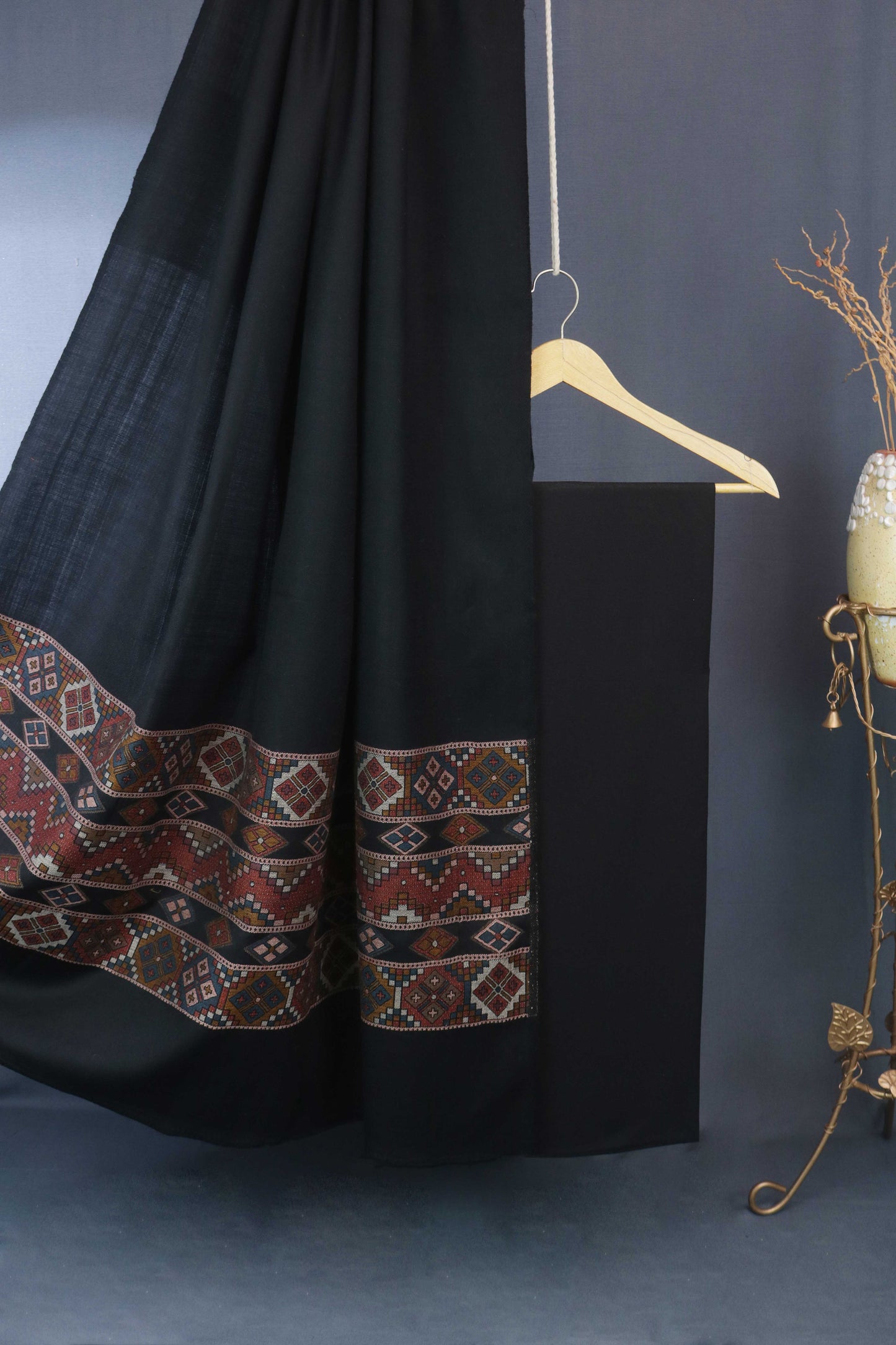 3Piece -Karandi with Pashmina Shawl KPP257