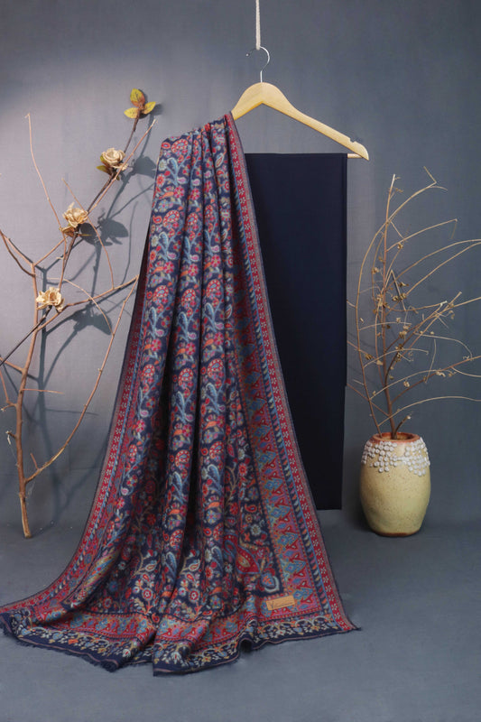3Piece -Karandi with Pashmina Shawl KPP274