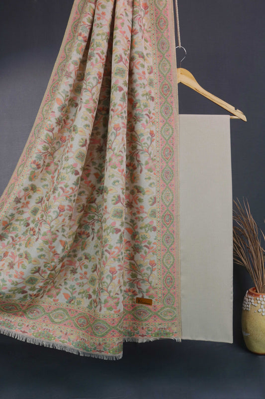 3Piece -Karandi with Pashmina Shawl KPP284