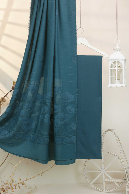 3Piece - Karandi with Wool Shawl SRK Zinc