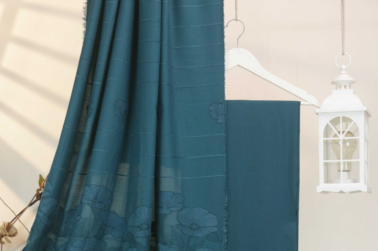 3Piece - Karandi with Wool Shawl SRK Zinc
