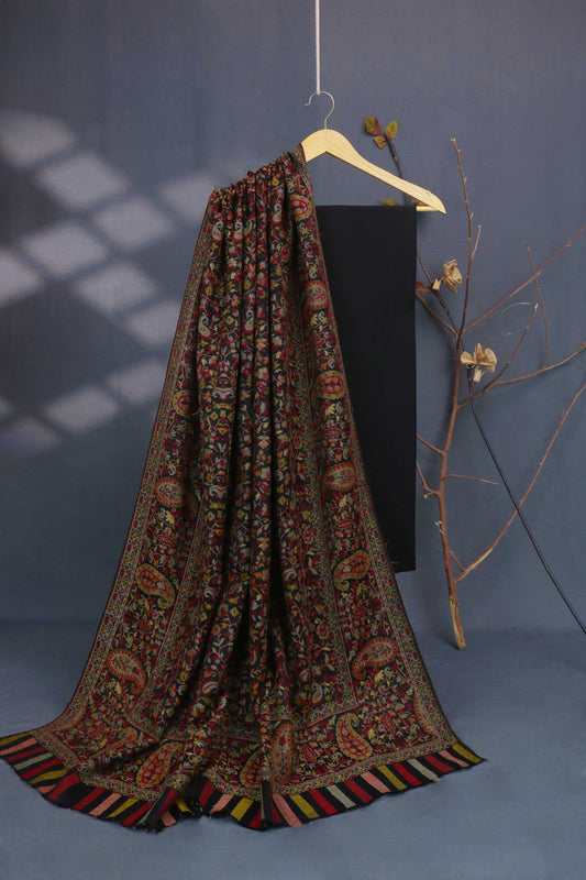 3Piece -Karandi with Pashmina Shawl KPP286