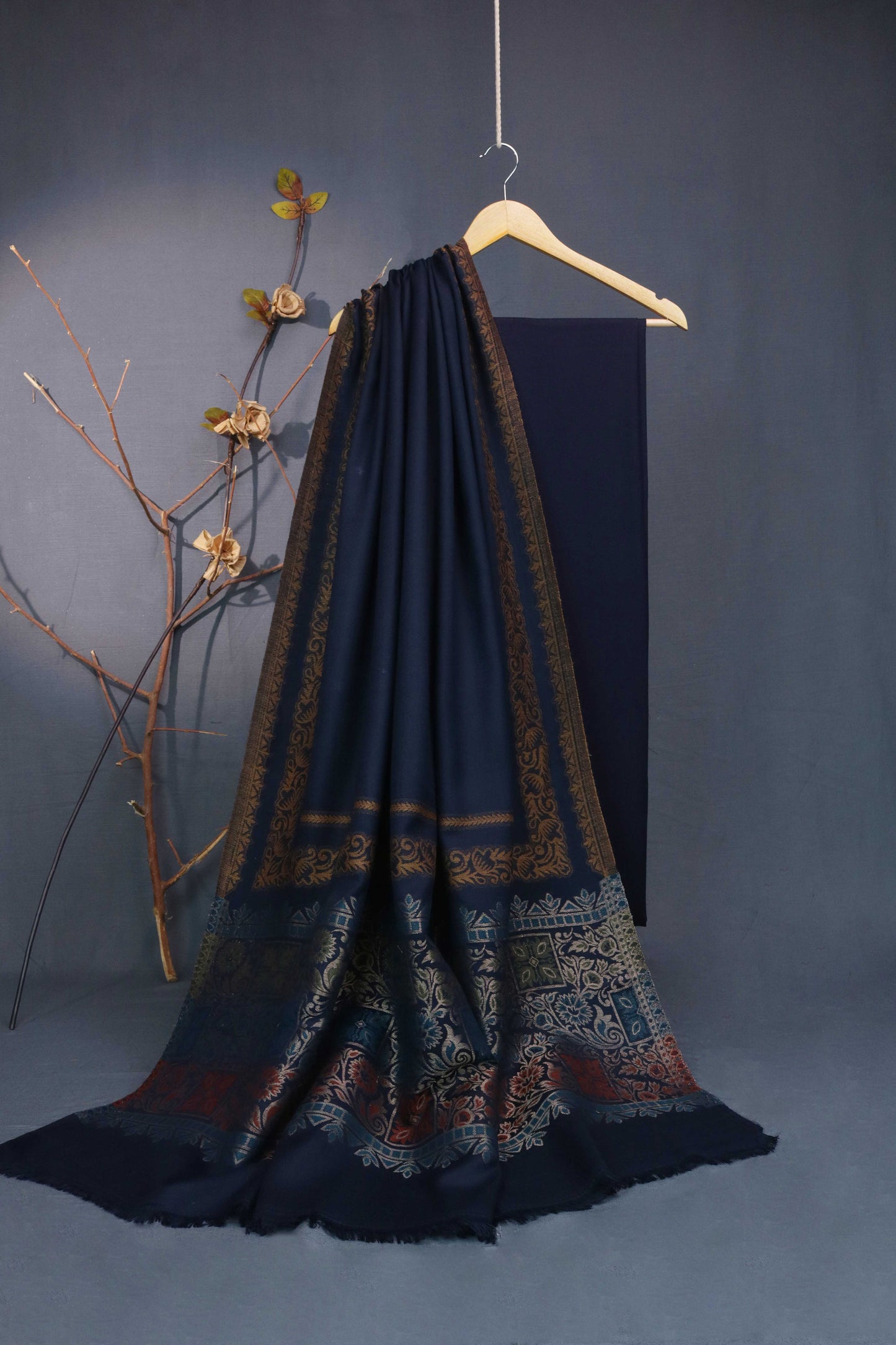 3Piece -Karandi with Pashmina Shawl KPP288