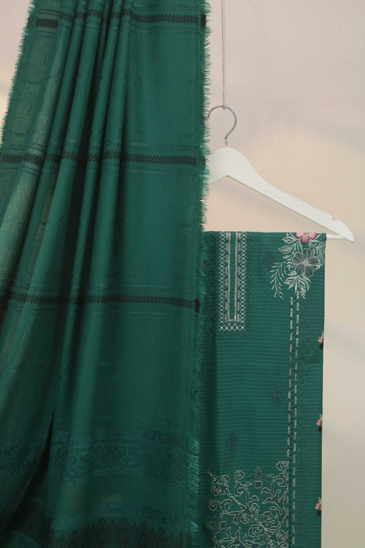 3Piece -Dhanak Embroidery Suit W3pe06
