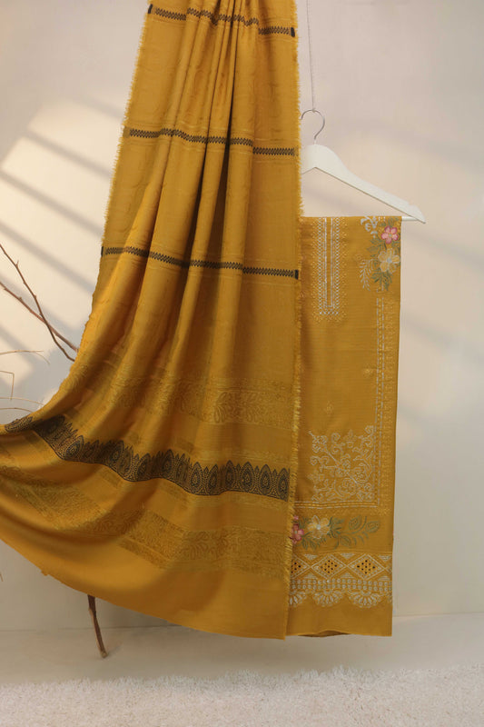 3Piece -Dhanak Embroidery Suit W3pe04